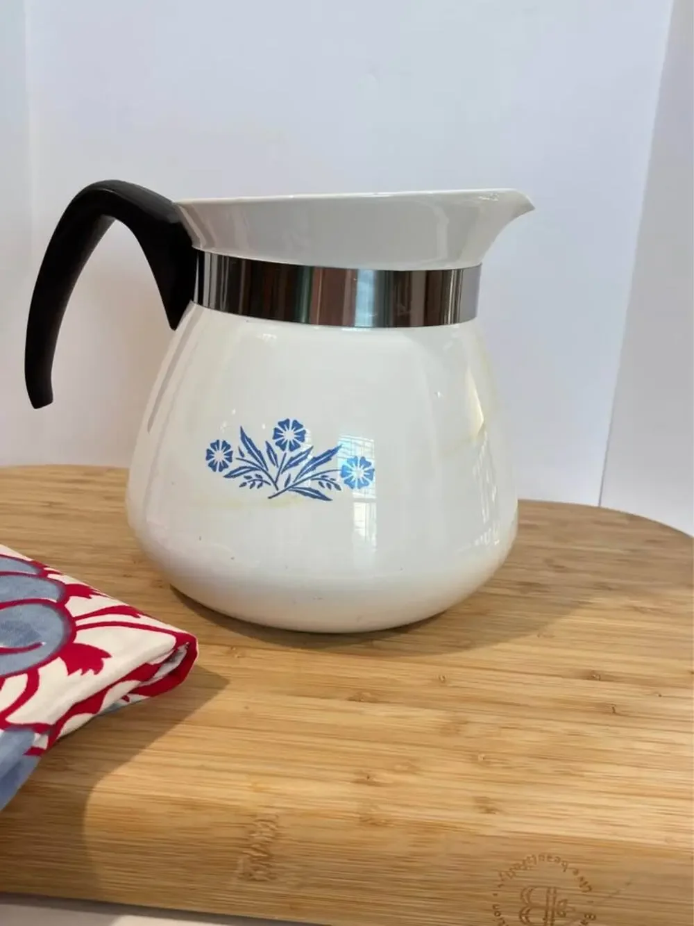 Vintage Corning Ware Blue Cornflower 2 Qt   Pot No Lid